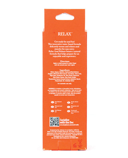 Relax Anal Relaxer - 2 Oz Tube Doc Johnson