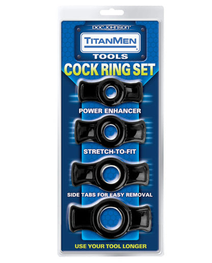Titanmen Tools Cock Ring Set Doc Johnson
