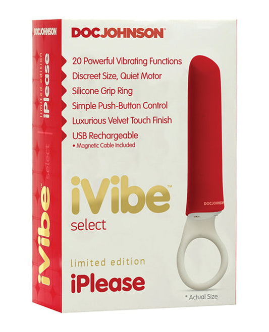 Ivibe Select Iplease Limited Edition - Red-white Doc Johnson 1657
