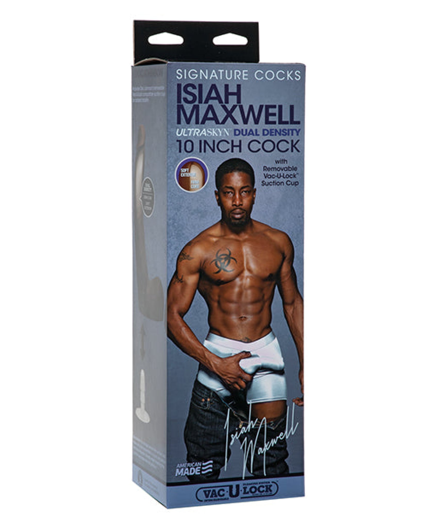 Signature Cocks Ultraskyn 10" Cock W-removable Vac-u-lock Suction Cup - Isiah Maxwell Doc Johnson