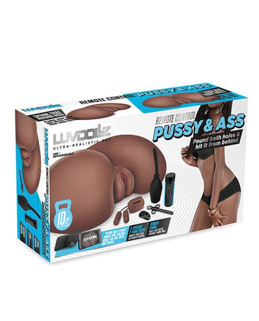 Luvdolz Remote Control Rechargeable Pussy & Ass W-douche - Mocha Luvdolz 1657