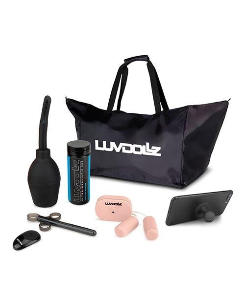 Luvdolz Remote Control Rechargeable Pussy & Ass W-douche - Ivory Luvdolz