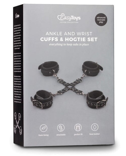 Easy Toys Hogtie W-hand & Anklecuffs - Black Easy Toys 1657