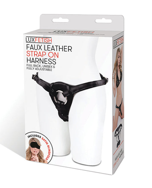 Lux Fetish Patent Leather Strap On Harness - Black Lux Fetish 1657