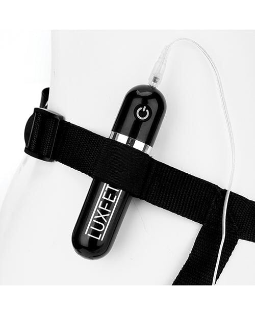 Lux Fetish 8.5" Realistic Vibrating Dildo W-strap On Harness Set Lux Fetish
