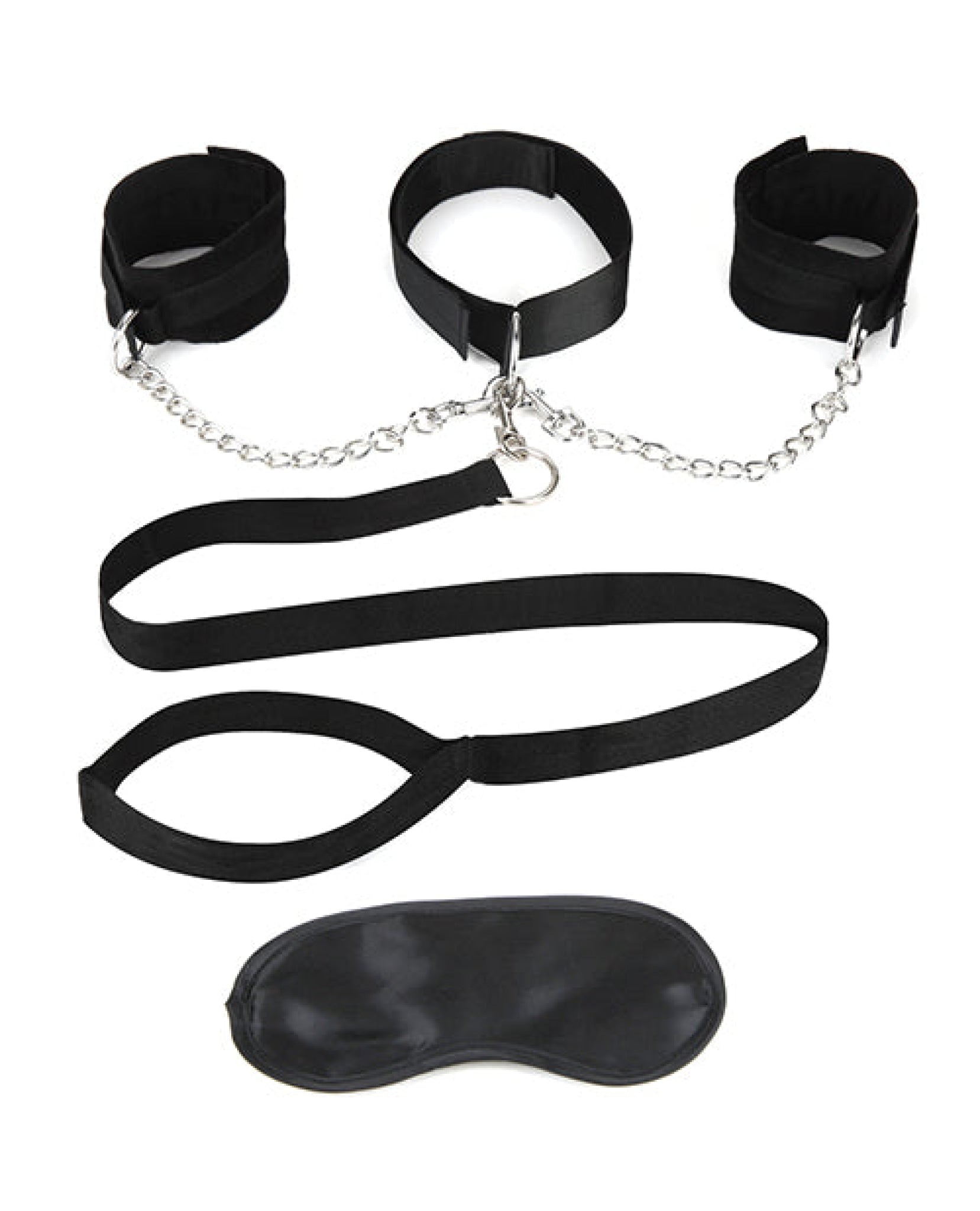 Lux Fetish Collar Cuffs & Leash Set - Removable Lux Fetish