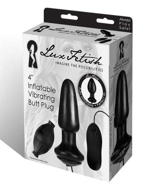 Lux Fetish 4" Inflatable Vibrating Butt Plug Lux Fetish 500