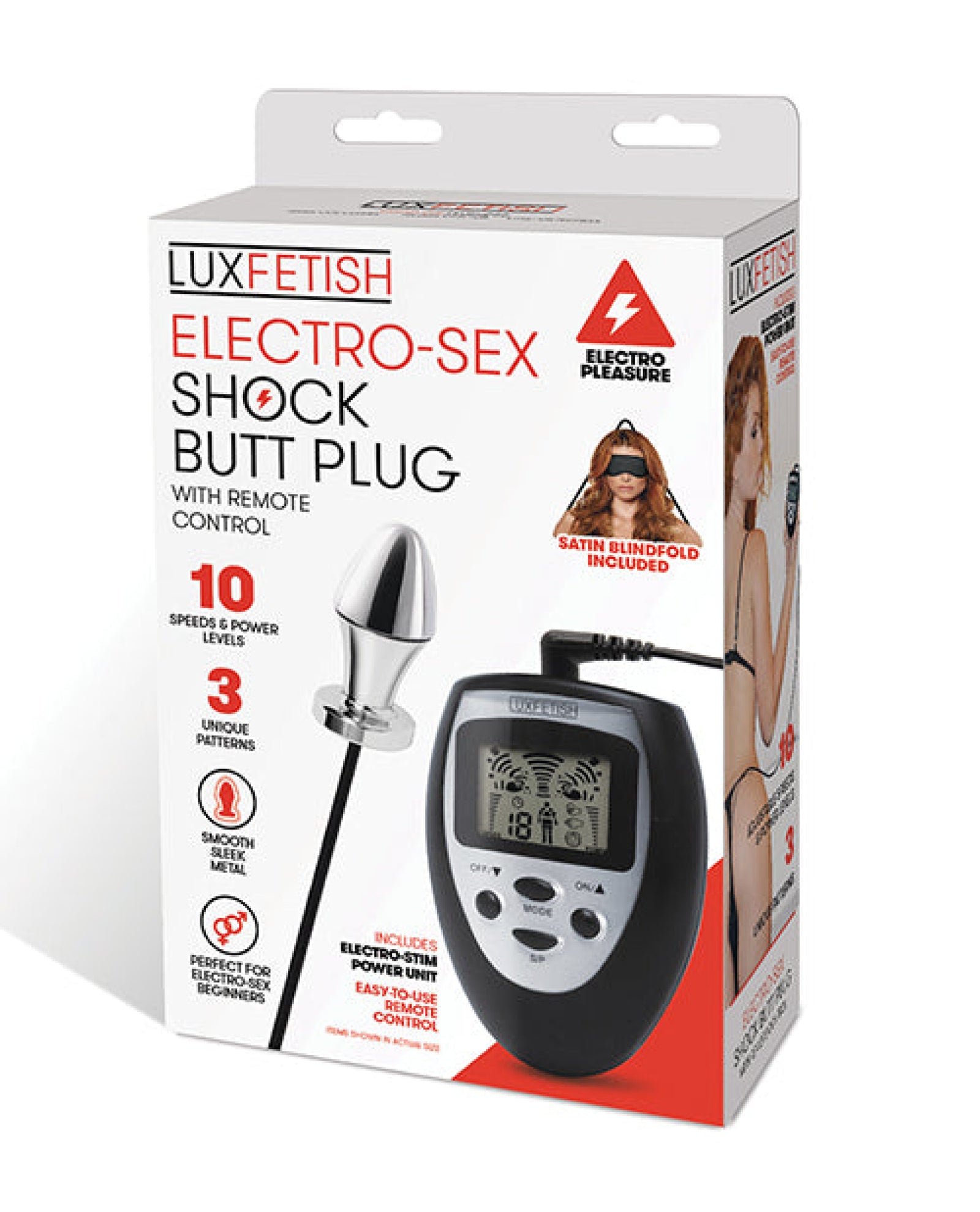 Lux Fetish Electro Sex Shock Butt Plug W/remote Lux Fetish