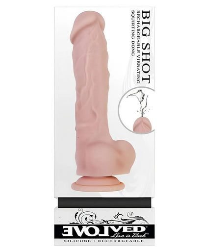 Evolved Big Shot Vibrating & Squirting Dong - Flesh Evolved Novelties