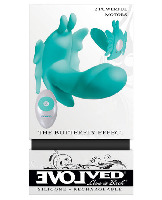 Evolved The Butterfly Effect Rechargeable Dual Stim - Teal Evolved Novelties 1657