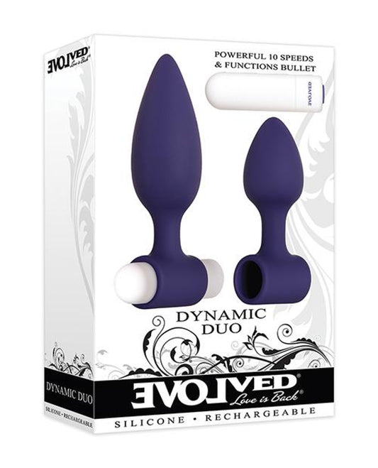 Evolved Dynamic Duo Anal Rechargeable - Purple-white Evolved Novelties 1657