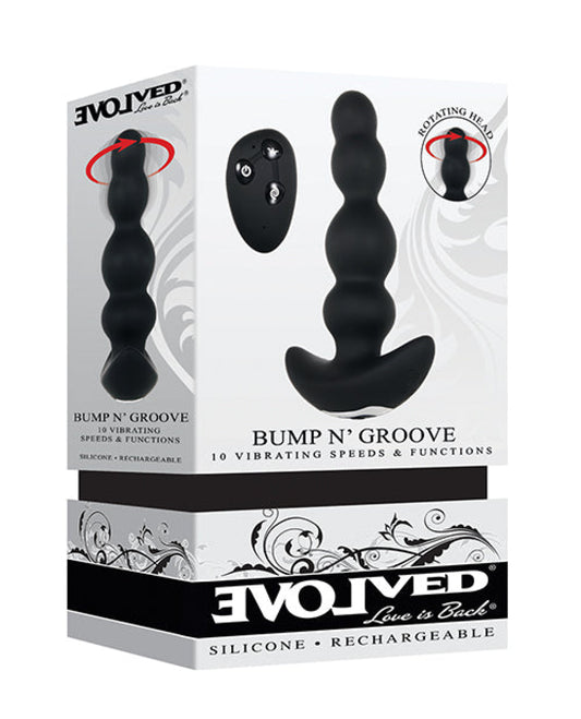 Evolved Bump N' Groove Vibrating Butt Plug - Black Evolved Novelties 1657