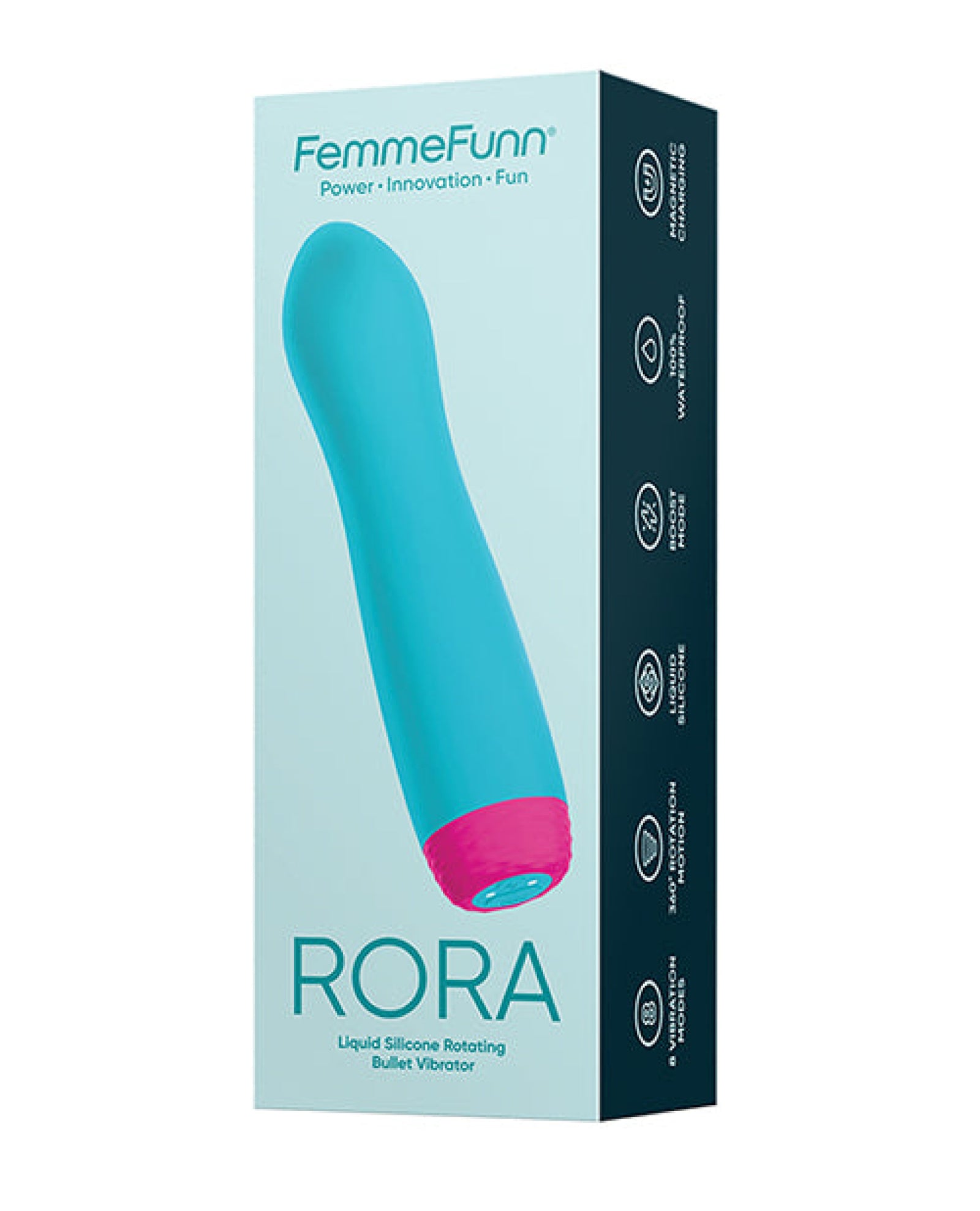Femme Funn Rora Rotating Bullet - Turquoise Femme Fun