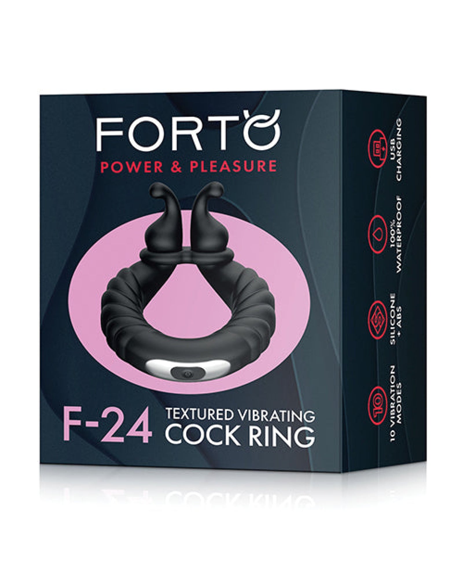 Forto F-24 Textured Vibrating Cock Ring Forto