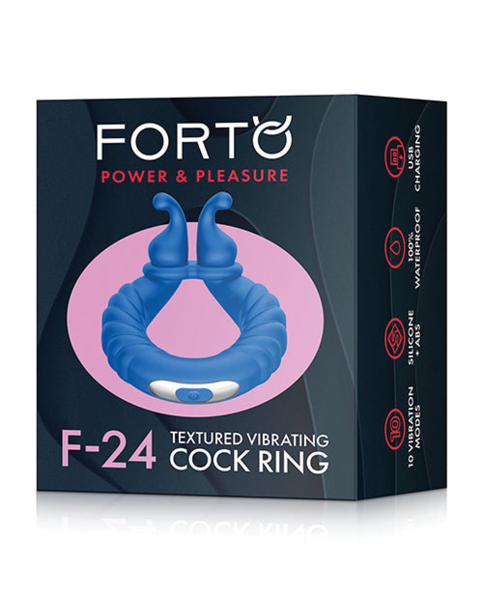 Forto F-24 Textured Vibrating Cock Ring Forto