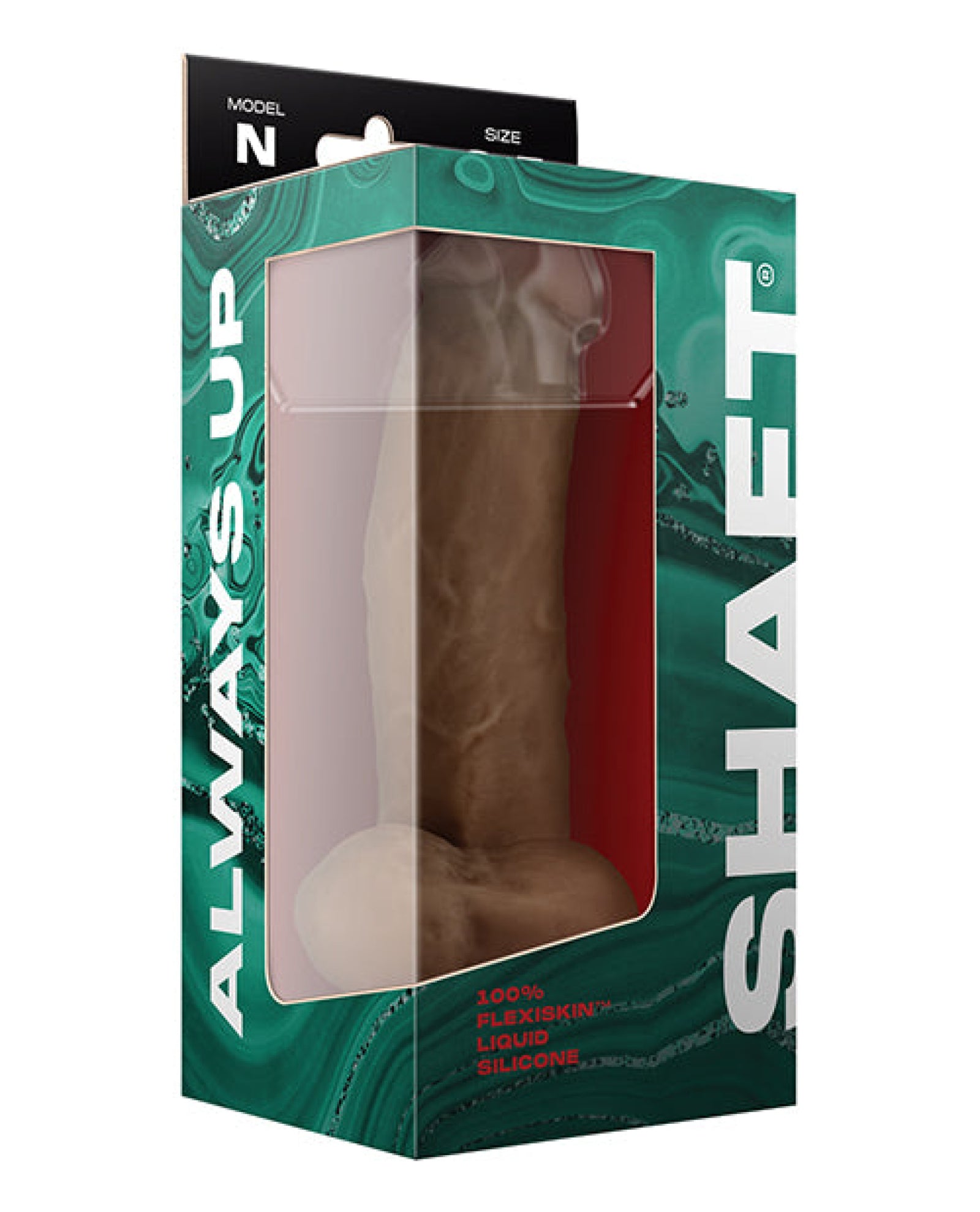 Shaft Model N Flexskin Liquid Silicone Dong W/balls - Oak Shaft