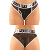 Vibes Buddy Fuck Off Lace Boy Brief & Lace Thong Black Fantasy Lingerie