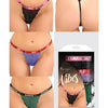 Vibes Af 3 Pack Thongs Assorted Colors O-s Fantasy Lingerie