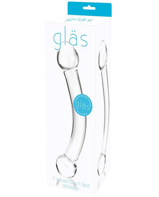 Glas 7" Curved Glass G Spot Stimulator - Clear Gläs 1657