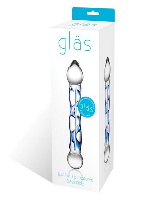 Glas 6.5" Tip Textured Glass Dildo Gläs 500