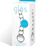 Glas 5" Curved Glass Beaded Dildo Gläs