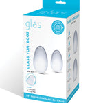 Glas 2 Pc Glass Yoni Eggs Set - Clear Gläs