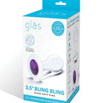 Glas 3.5" Bling Bling Glass Butt Plug - Clear Gläs