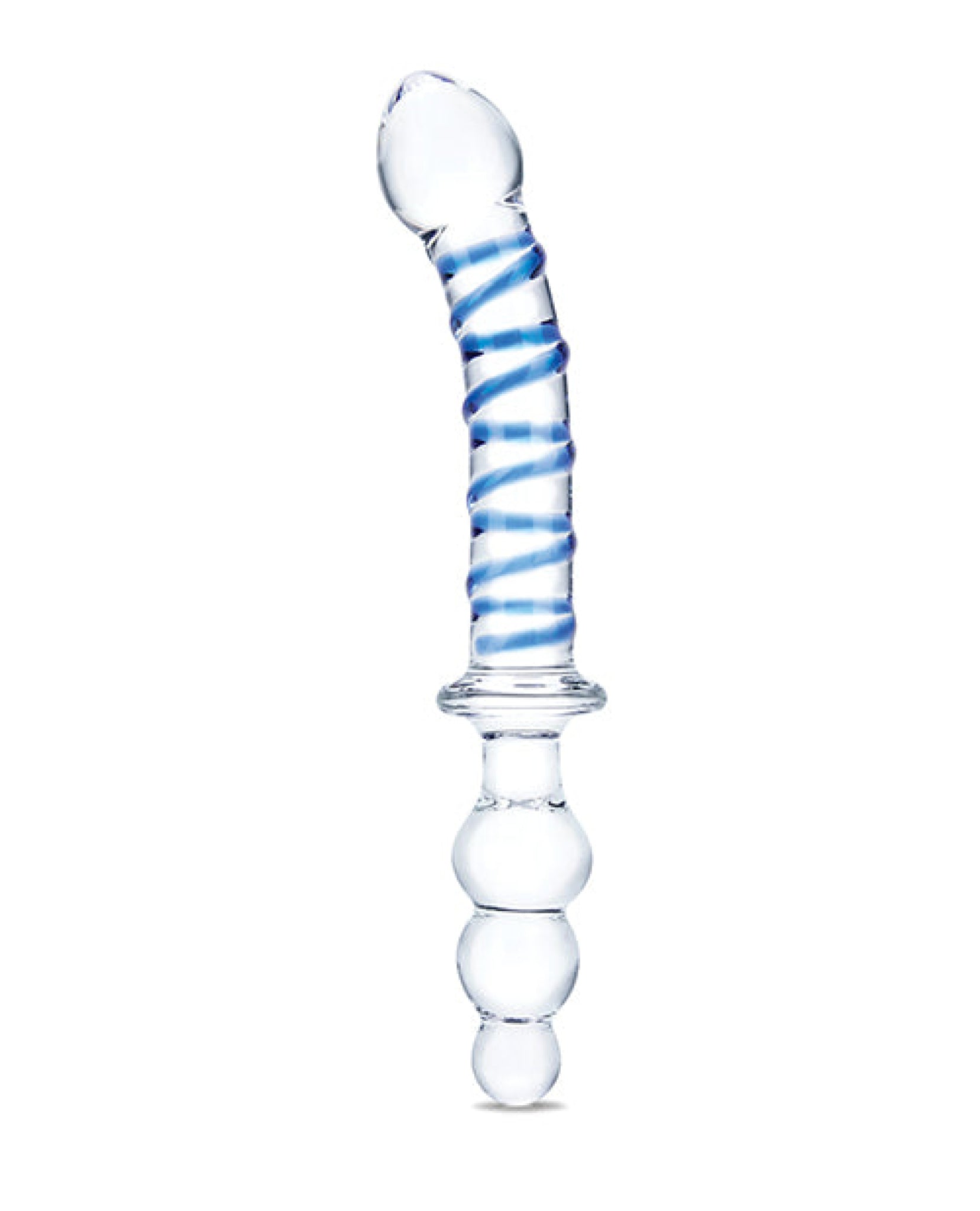 Glas 10" Twister Dual Ended Dildo - Blue Gläs