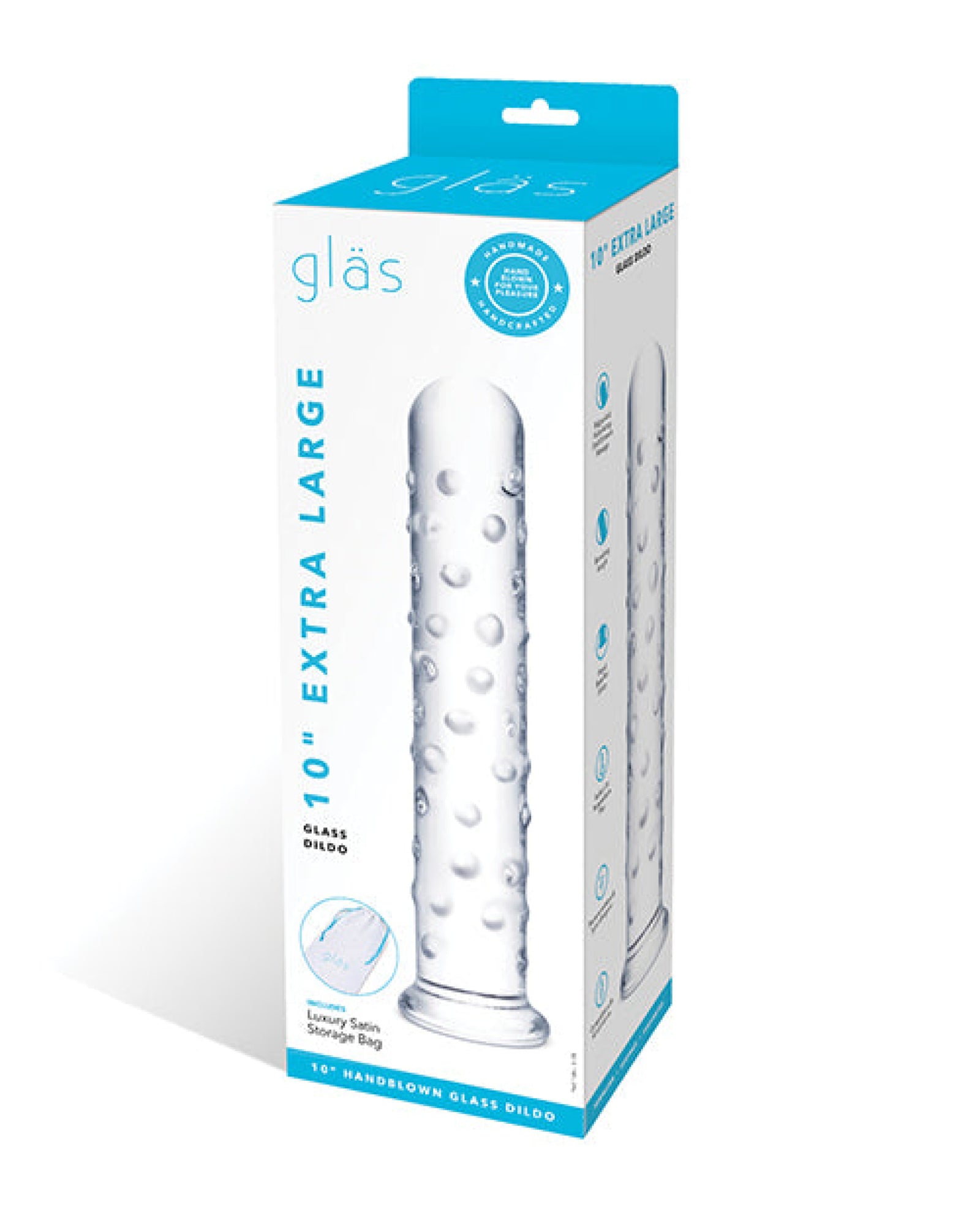 Glas 10" Extra Large Glass Dildo - Clear Gläs