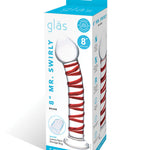 Glas 8" Mr. Swirly Glass Dildo - Red Gläs
