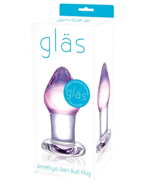 Glas Amethyst Rain Glass Butt Plug Gläs