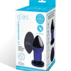 Glas 3.5" Rechargeable Vibrating Butt Plug - Blue Gläs
