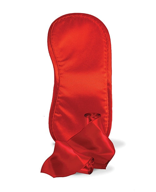 Pleasure Package We're Going To Need A Safe Word Satin Blind Fold, Wrist & Ankle Sash - Red The Happy Ending