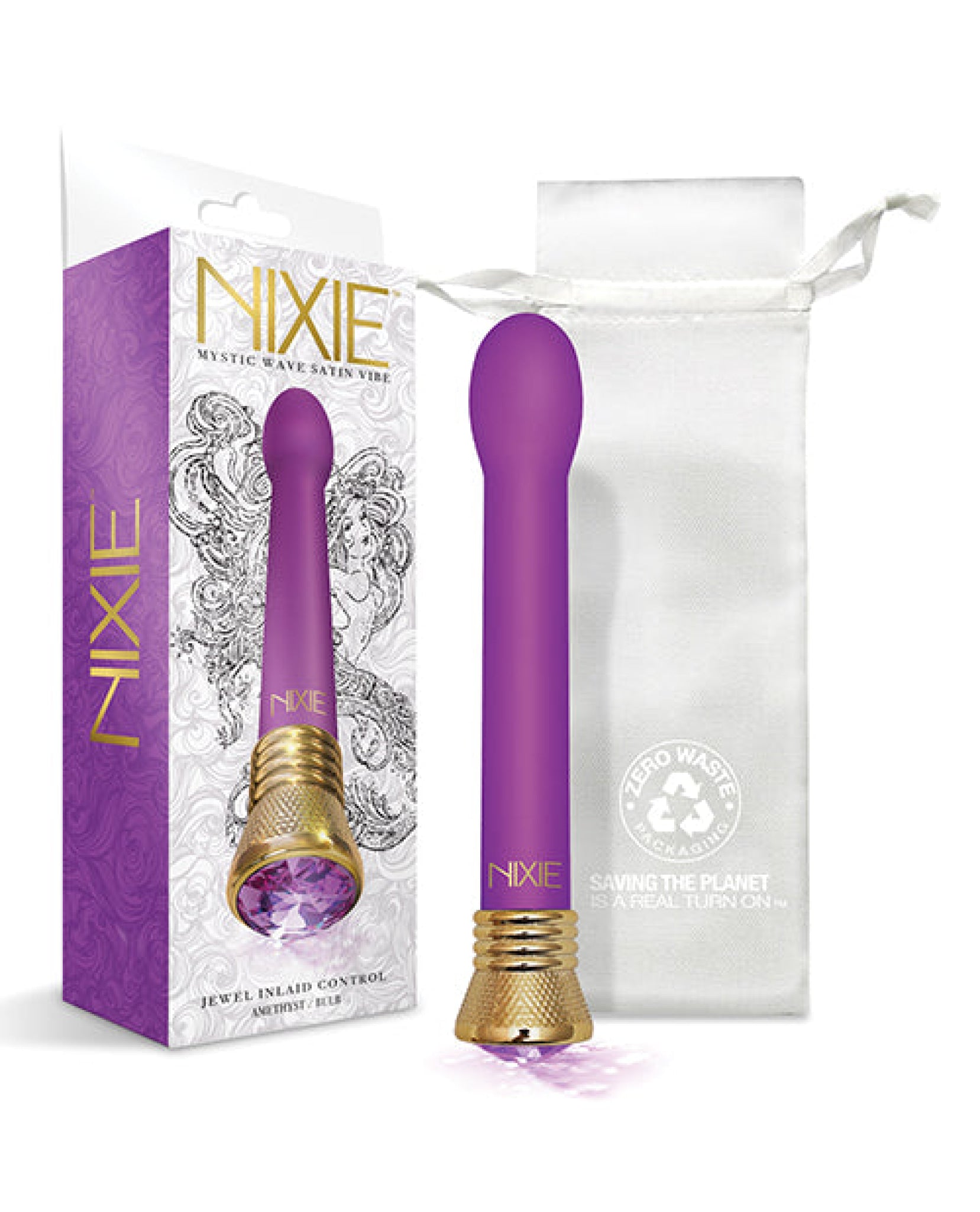 Nixie Mystic Wave Satin Bulb Vibe - 10 Function Amethyst Nixie