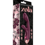 Zola Rechargeable Silicone Dual Massager - Burgundy-rose Gold Zola