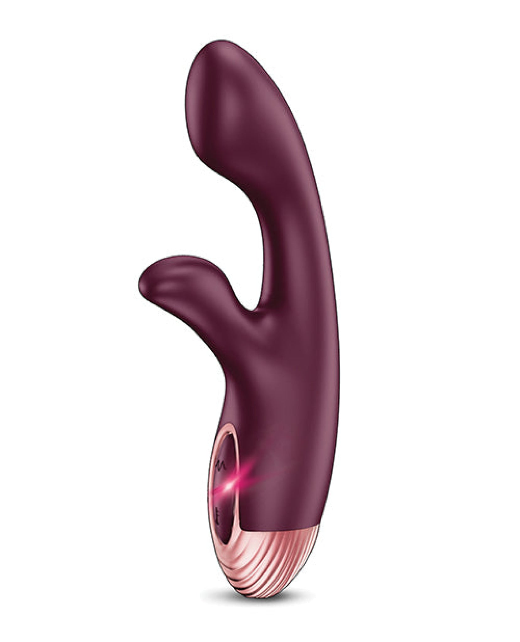 Zola Rechargeable Silicone Dual Massager - Burgundy-rose Gold Zola