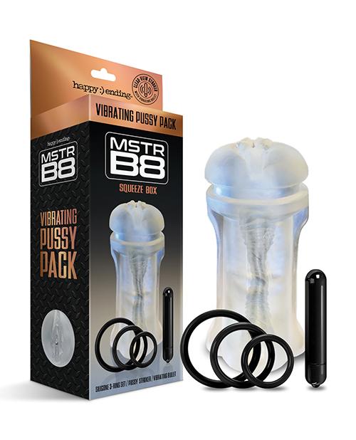 Mstr B8 Squeeze Vibrating Pussy Pack - Kit Of 5 Clear Mstr B8