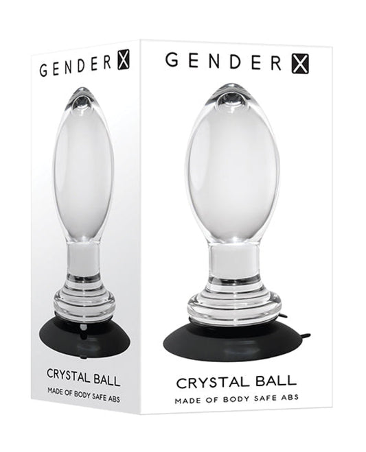 Gender X Crystal Ball Plug W-suction Cup - Clear Gender X 1657