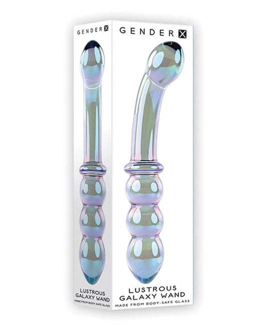 Gender X Lustrous Galaxy Wand Dual Ended Glass Massager - Green Gender X 1657