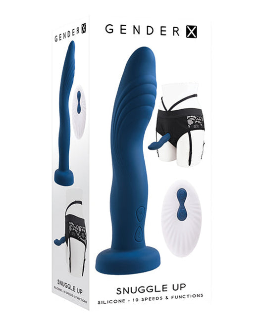 Gender X Snuggle Up Dual Motor Strap On Vibe W-harness - Blue Gender X 1657