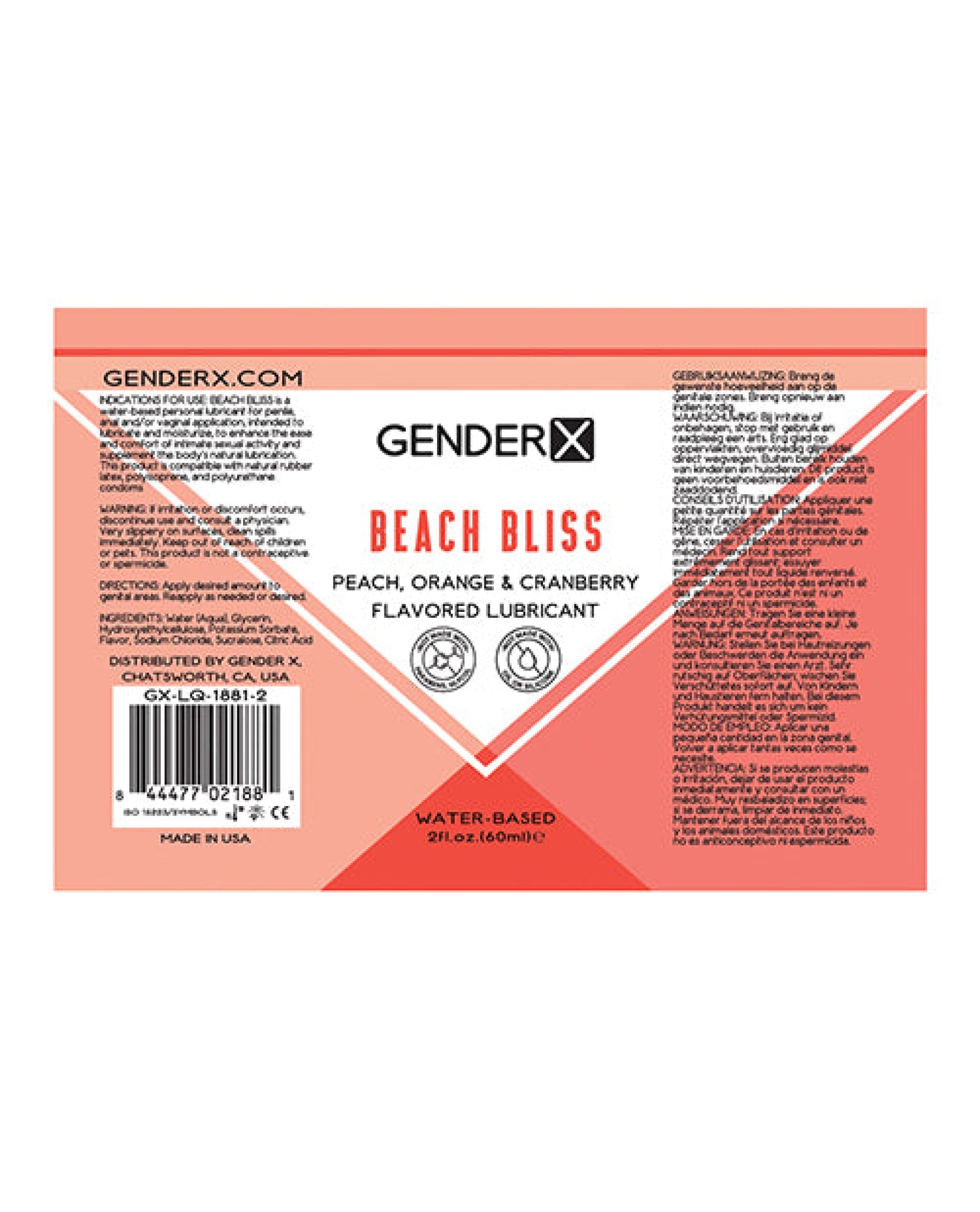 Gender X Flavored Lube - Beach Bliss Gender X