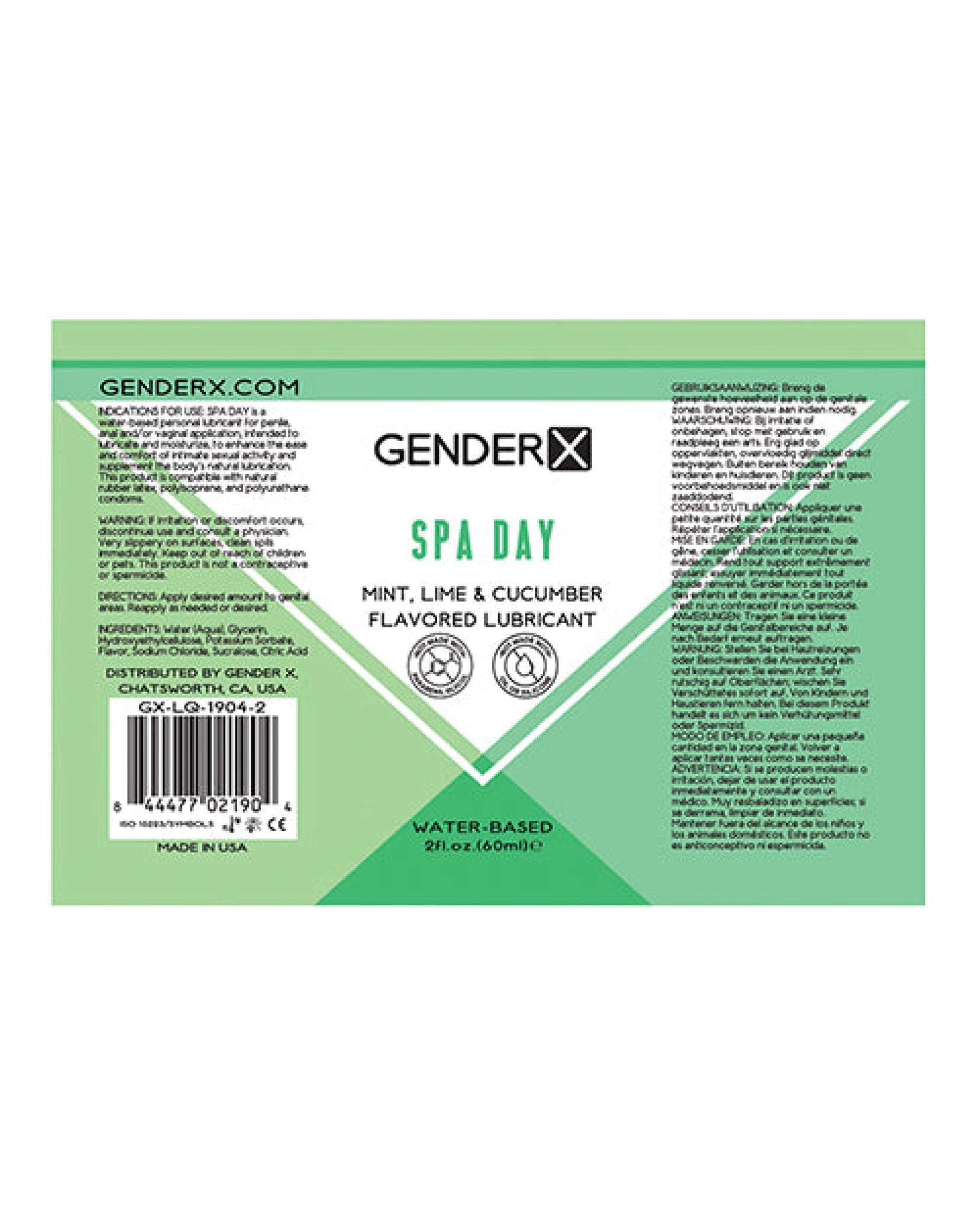 Gender X Flavored Lube - Spa Day Gender X