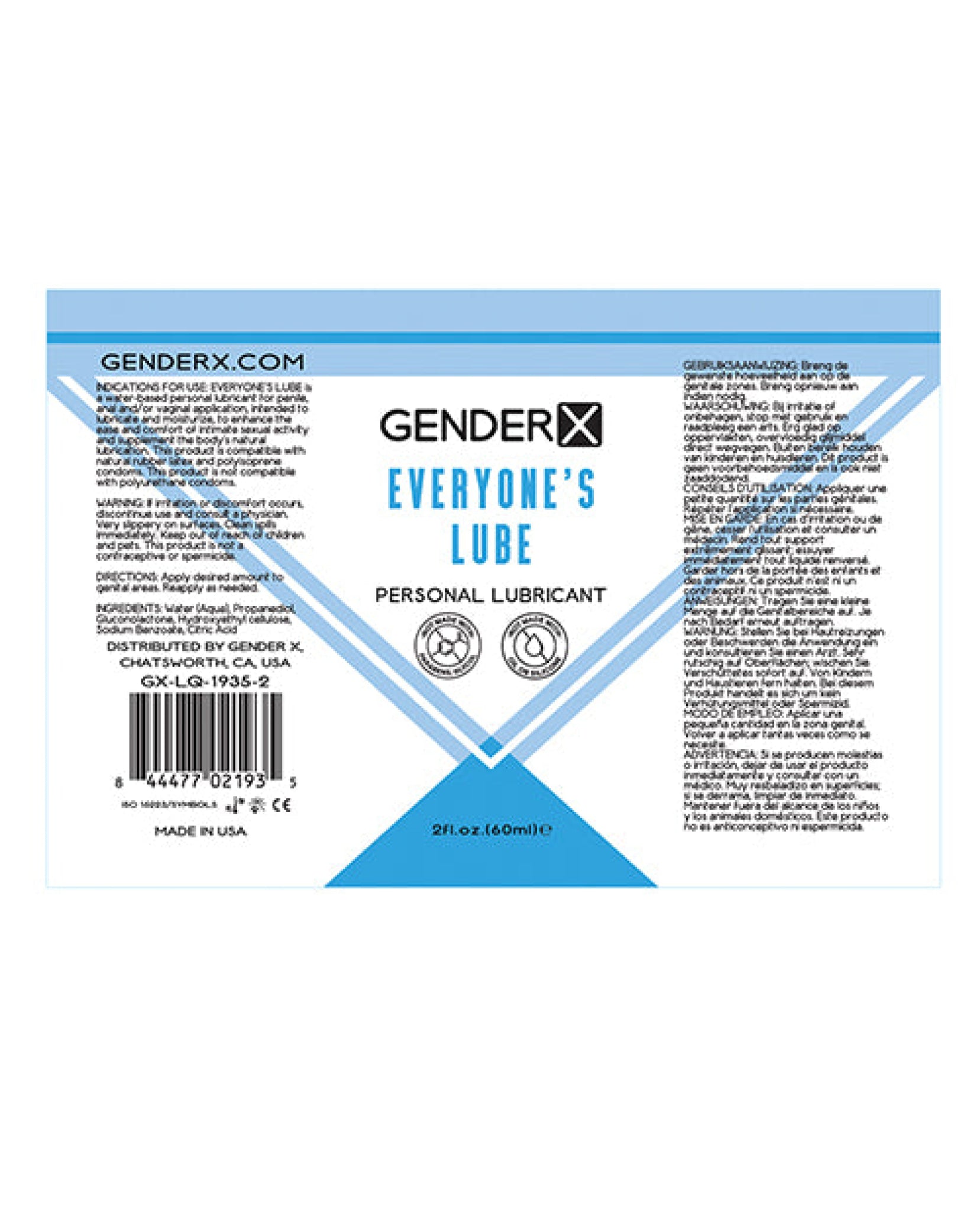 Gender X Flavored Lube - Everyone's Gender X