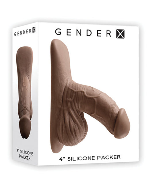 Gender X 4" Silicone Packer - Dark Gender X 1657