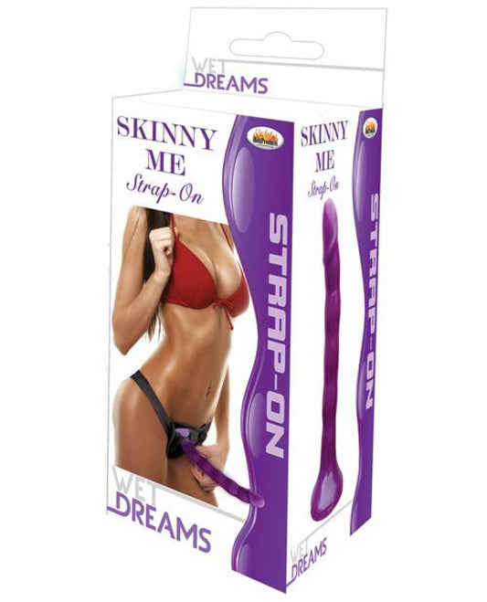 "Wet Dreams Skinny Me 7"" Strap On W/harness" Hott Products 1657