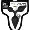 Wet Dreams Triple Play Anal Plug - Black Hott Products