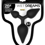 Wet Dreams Triple Play Anal Plug - Black Hott Products