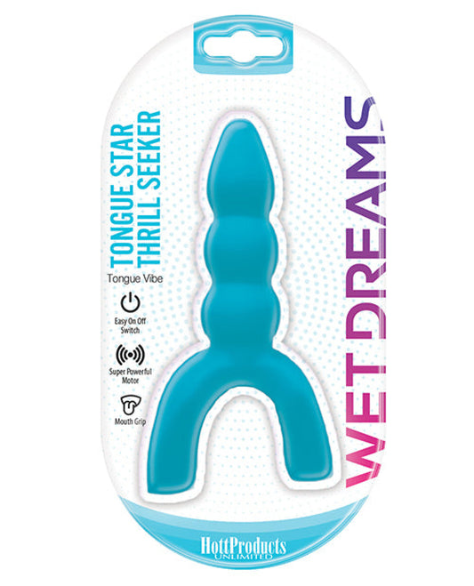 Wet Dreams Tongue Star Thrill Seeker Vibe - Blue Hott Products 1657
