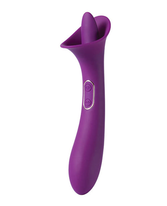 Adele Clit Licking Tongue Vibrator W- G Spot Stimulator - Purple Uc Global Trade 1657