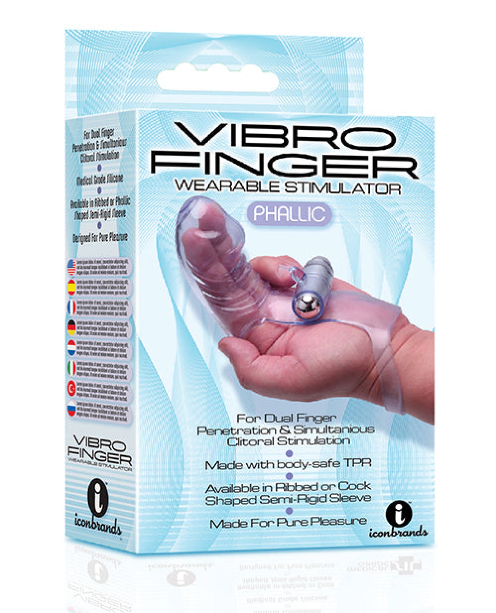 The 9's Vibrofinger Phallic Finger Massager - Purple Icon